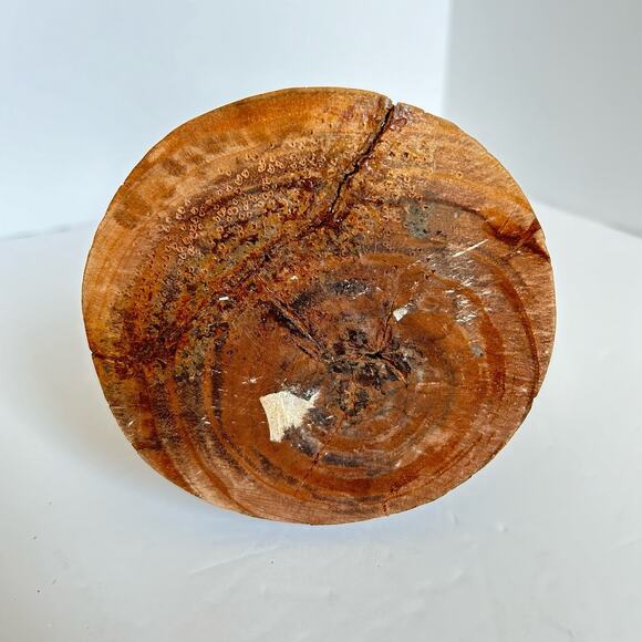 Primitive Wood Carving Man in Poncho Hat Scarf Vintage Unique 11.5" - Picture 3 of 9